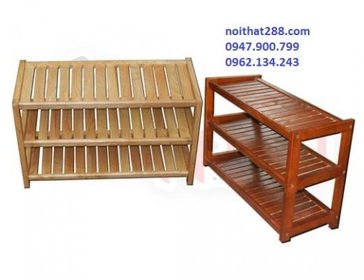 Kệ để dép gỗ sồi mỹ xuất khẩu 3,4,5,6 tầng NT705
